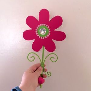 Pink and green flower hanger (can hang a coat towel shirt or what you want!)